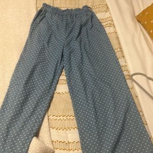 Hiatus denim like pants- made out of cotton and polyester